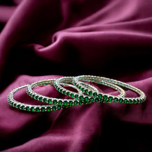 Emerald Sparkle Bangles Set