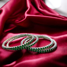 Emerald Sparkle Bangles Set