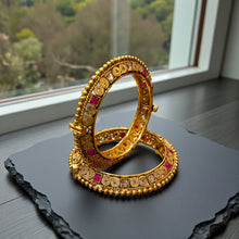 Heritage Ruby & Kundan Kada Bangles
