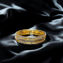 Golden American Diamond-Glow Slim Bangles