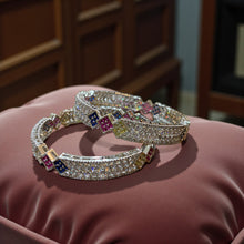 Prismatic American Diamond Cluster Bangles
