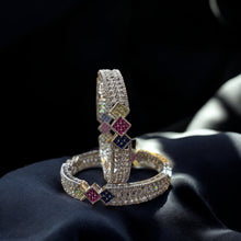 Prismatic American Diamond Cluster Bangles