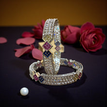 Prismatic American Diamond Cluster Bangles