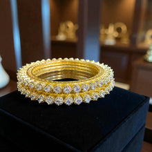 Crystal Solitaire Bangles