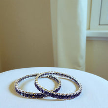 Purple Stone Elegance Bangles