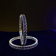 Purple Stone Elegance Bangles