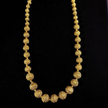Antique Golden Beaded Necklace with Jhumka Earrings