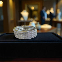 Elegant Crystal Line Bangles (Set of Four)