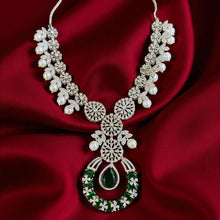 Luxury Emerald & American Diamond-Studded Set
