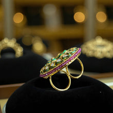Kundan Royal Circle Statement Ring