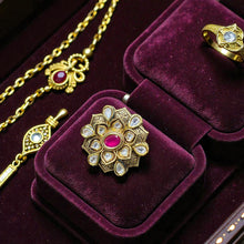 Royal Ruby Kundan Sunburst Ring