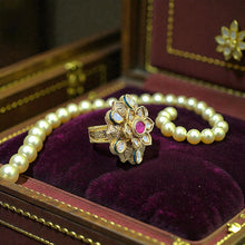 Royal Ruby Kundan Sunburst Ring