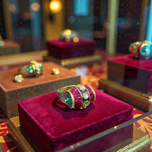 Ruby Meenakari Dual-Band Kundan Ring