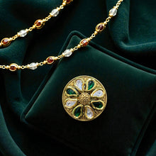 Emerald Bloom Kundan Statement Ring