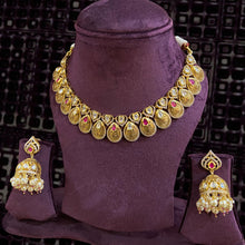 Ruby Taara Kundan Teardrop Heritage Necklace Set