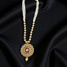 Regal Pearl Mandala Kundan Necklace Set