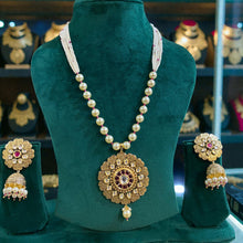 Regal Pearl Mandala Kundan Necklace Set