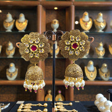 Regal Pearl Mandala Kundan Necklace Set