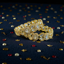 Royal Leaf Kundan Bangles