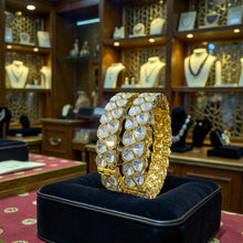 Classic Polki Cluster Kundan Bangles