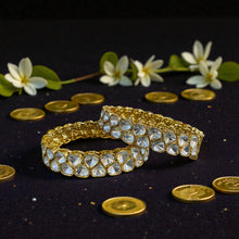 Classic Polki Cluster Kundan Bangles