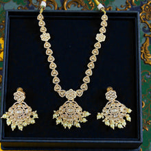 Pearl Drop Floral Kundan Necklace Set