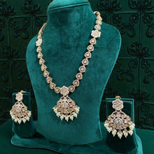 Pearl Drop Floral Kundan Necklace Set