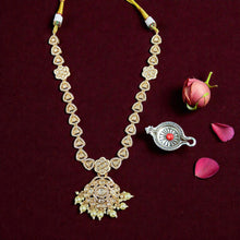 Pearl Drop Floral Kundan Necklace Set