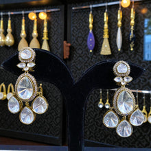 Royal Polki Teardrop Kundan Earrings