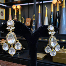 Royal Polki Teardrop Kundan Earrings