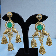 Heritage Emerald Dome Jhumka Earrings
