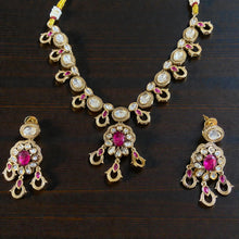 Rangmahal Ruby Kundan Necklace Set