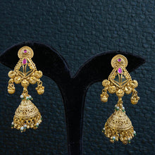 Vriksha Mayura Antique Jhumka Earrings