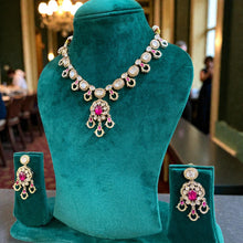 Rangmahal Ruby Kundan Necklace Set