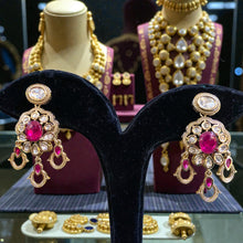 Rangmahal Ruby Kundan Necklace Set