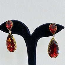 Crimson Aura Teardrop Earrings
