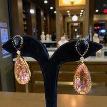 Pink Aura Teardrop Earrings