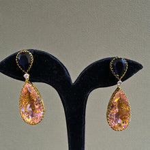 Pink Aura Teardrop Earrings