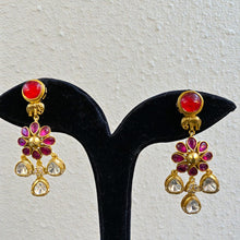 Rasika Ruby Floral Drop Earrings
