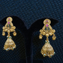 Vriksha Mayura Antique Jhumka Earrings