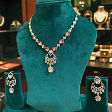 Ruby Glow Kundan Pendant Necklace Set