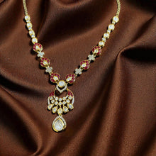 Ruby Glow Kundan Pendant Necklace Set