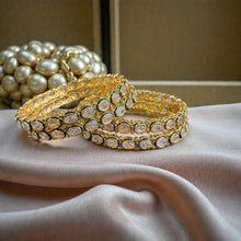 Emerald Halo Polki Bangles (Set of 4)