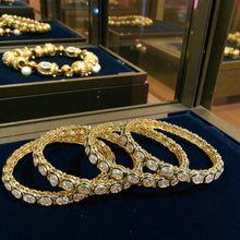 Emerald Halo Polki Bangles (Set of 4)