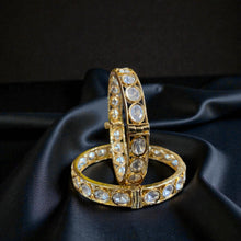 Noor Oval Polki Kada Bangles (Pair)