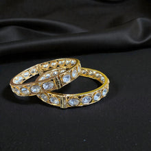 Noor Oval Polki Kada Bangles (Pair)