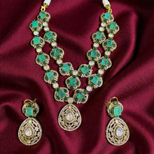 Emerald Radiance Polki Necklace Set