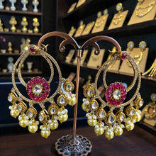Ruby Bloom Kundan Chandbali Earrings