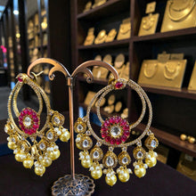 Ruby Bloom Kundan Chandbali Earrings