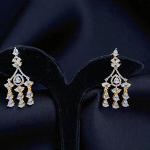 Aarohi Teardrop American Diamond Necklace Set